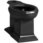 KOHLER K-5626-7 Memoirs Toilet Bowl - Comfort Height Elongated, Concealed Trapway, Black